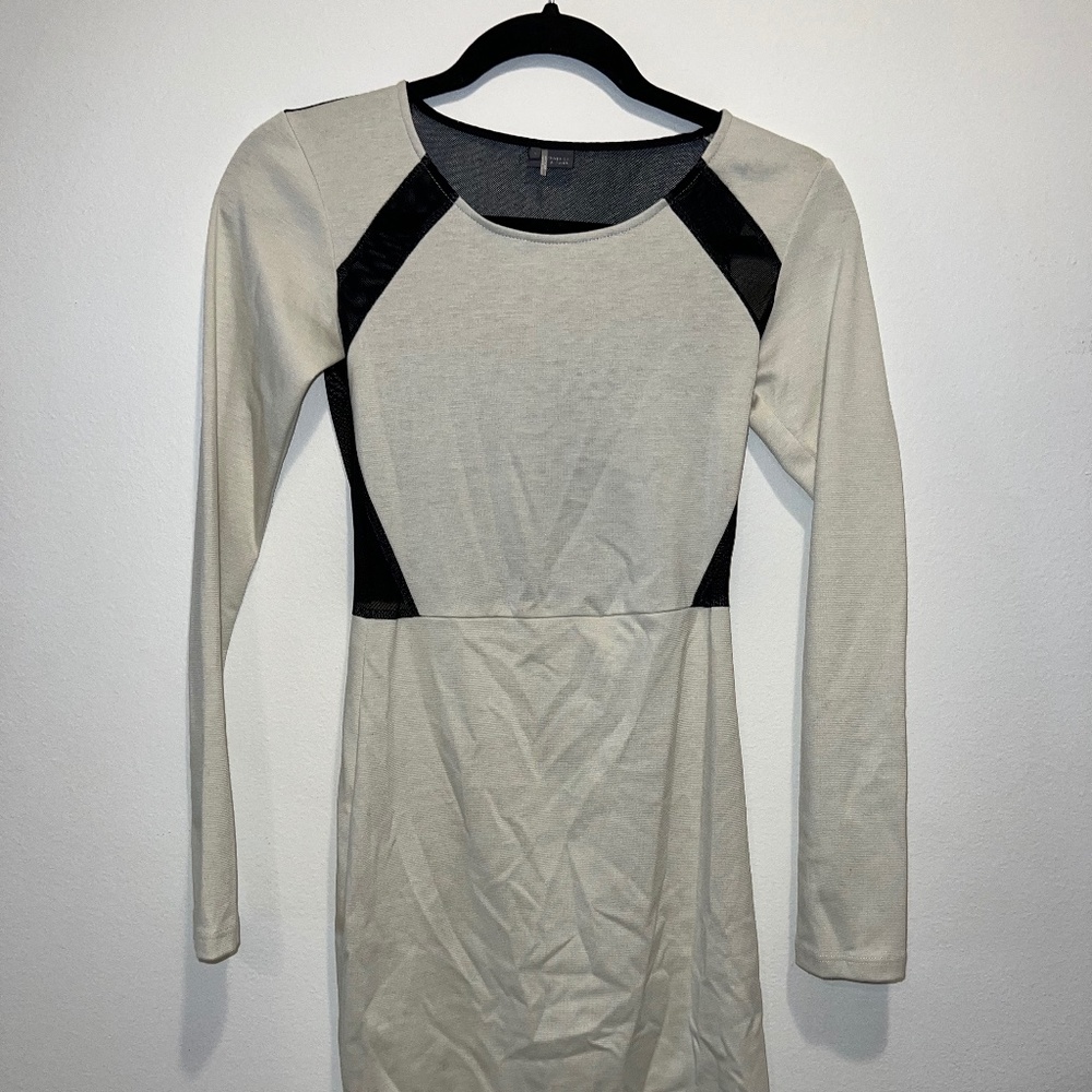 Sparkle & Fade Cream Mesh Dress